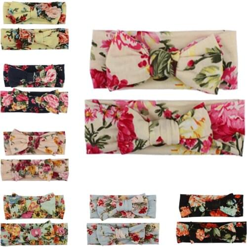 7 pair Parent-child big bow headband Mother and daughter home accessories Full-bodied breathable comfort Princess girl supplies