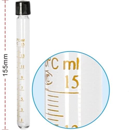 15mL Glass Centrifuge Test Tube W/PP Screw Cap Round Bottom 3 Pcs/Lot