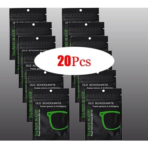 20pcs Reusable Anti-Fog Wipes Glasses Pre-moistened Antifog Lens Cloth Defogger Eyeglass Wipe Prevent Fogging For Glasses Cloths