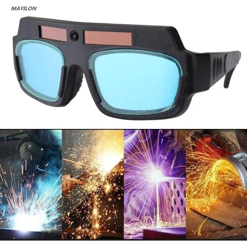 Solar Powered Auto Darkening Welding Glasses Automatic Photoelectric Argon Arc Welding Mask Helmet Goggles Welder Glasses
