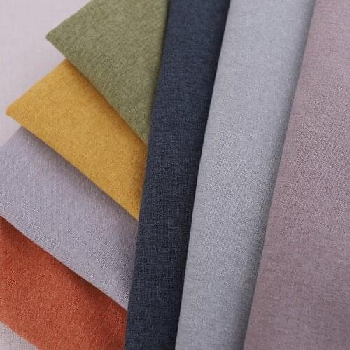 Sofa Fabrics Solid Plain Fabric For Sofa Linen Textile Blackout Fabric Material For Curtain