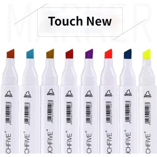 Touchnew 12/24Colors Skin Tones Set Alcohol-based Ink Sketch Marker Pens Oily Hand-painted Color Art Supplies
