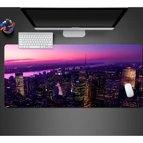 In The Sunset Under The City Mouse PadProfessional Gamer Players Mouse Table Mats To The Computer Game Mousepad Landscape