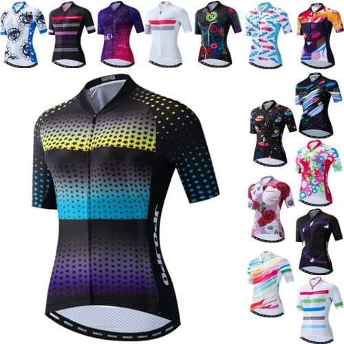 Weimostar 2021 Pro Womens Cycling Jersey Summer Cycling Clothing Tops Breathable MTB Bike Jersey High Quality Bicycle Shirt