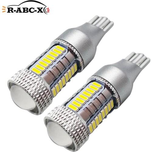 2 Pcs 32 3014 SMD T15 921 912 W16W chipsets Car Turn signal Reverse Rear Indicator light Led bulbs 6000K white 600LM 10V-30V 12V