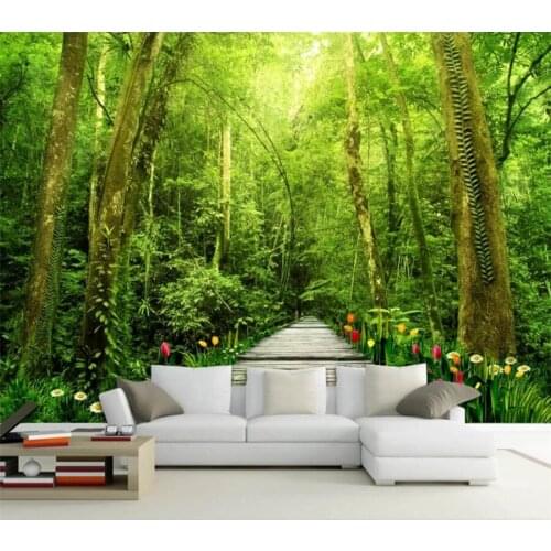 Beibehang Custom wallpaper 3d murals into the fresh natural forest tree beautiful background wall papers home decor 3d wallpaper