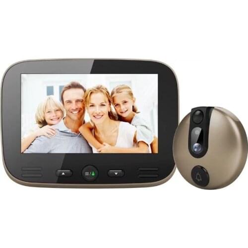 4.3 Inch Zinc Alloy Video Door Phone 120 Degree 2MP Peephole Viewer