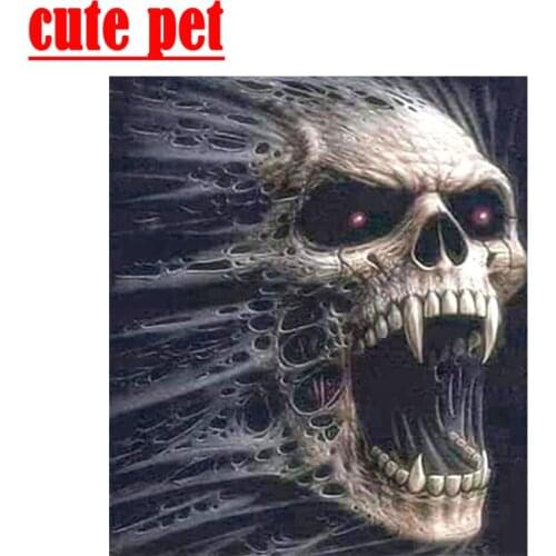 5d DIY angry skull full diamond painting Kit Full Diamond Painting Full Diamond Cross Stitch Wall decoration mosaic