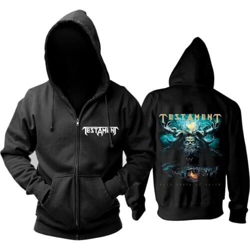 9 Designs Zipper Sweatshirt Nice Soft And Warm Wizard Testament Rock Black Hoodies Punk Thrash Metal Sudadera Demon Fleece