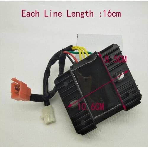 A332 Motorcycle 6 Wires Voltage Regulator Three Wheeled Motorcycle Regulator Rectifier 400CC Tricycle Rectifier Charger