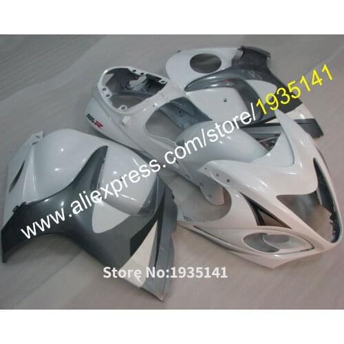 For Suzuki Hayabusa GSXR 1300 08-16 GSX-R1300 2008-2016 GSXR1300 GSX R1300 White Silver Motorcycle Fairings (Injection molding)