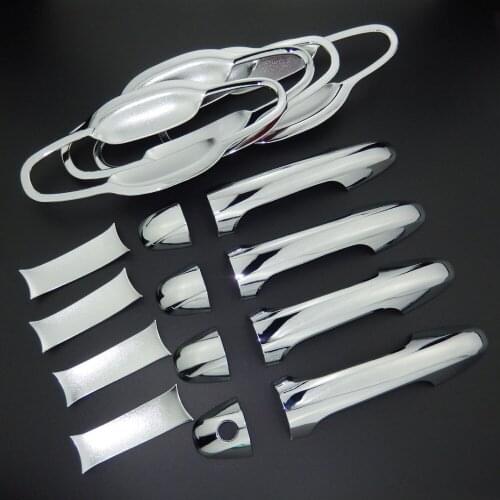 For Toyota Highlander 2014-2018 XU50 Car Styling ABS Chrome Side Door Handle Cover Trim & Door Bowl Cover 2015