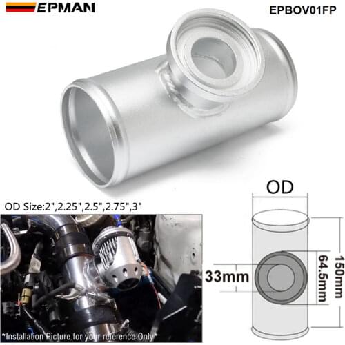 70MM 2.75" CNC ALUMINUM TURBO PIPE / PIPING POLISH FLANGE ADAPTOR FOR HS SSQV SQV BOV TK-BOV01FP70