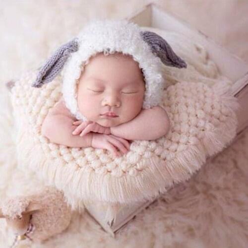 Cotton Wool Crochet Baby Blanket Chunky Knit Newborn Photography Props Shooting Basket Filler