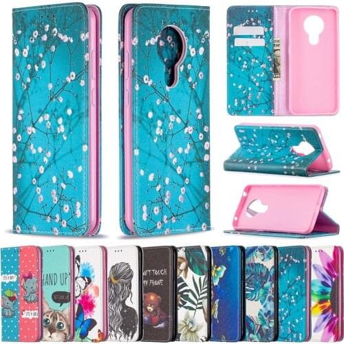 10pcs/lot Automatic Magnetic Printed Patterns Flip Leather Phone Case For OPPO A5 A9 A31 2020 A72 A52 A92 A81 Stand Card Slots