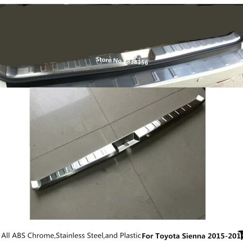 Hot For Toyota Sienna 2015 2016 2017 Car Styling Cover Stainless Steel Inner Built Rear Bumper Protector Trim Plate Pedal 1pcs