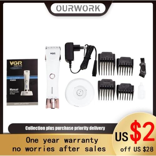 Mens Professional Hair Clipper Rechargeable Electric Razor Hair Trimmer Beard Trimmer Long Battery Life