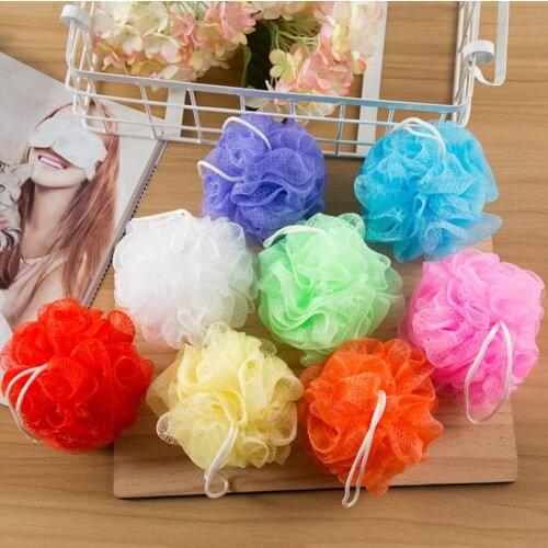 Multicolor bath ball bathstore bathtubs Cool ball bath towel scrubber Body cleaning Mesh Shower wash Sponge LX6092