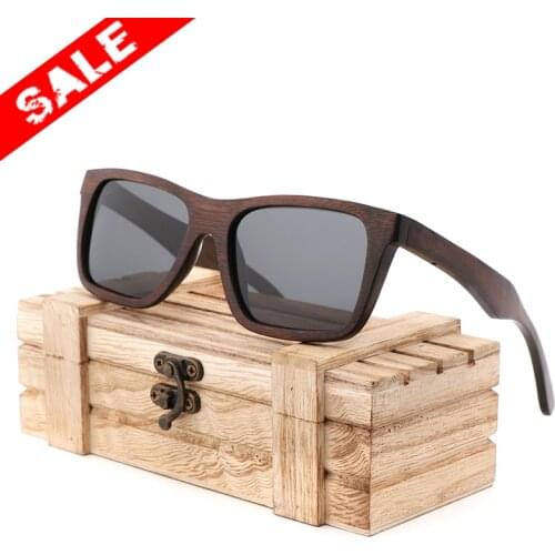 Promotional men bamboo sunglasses polarized Lenses Handmade Wood Products for Men and Women UV400 Polarized Lenses Gifts