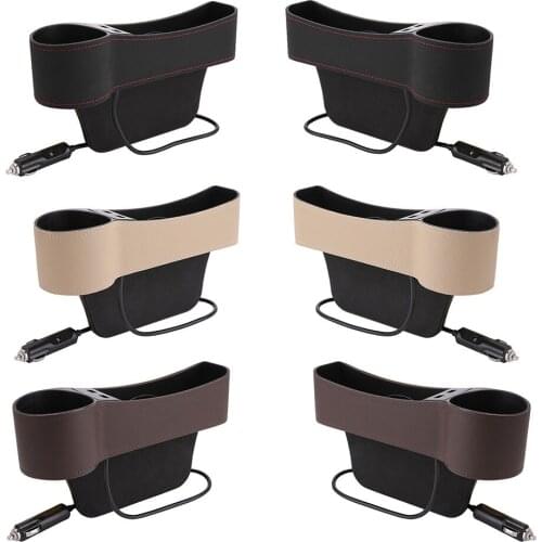 Car Seat Gap Organizer Reasonable Storage and Convenient Access Storage Box USB Charger Auto Stowing Tidying Accessories