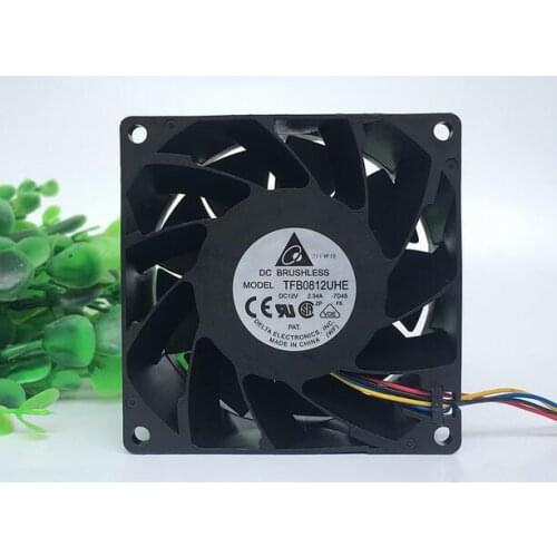 Original Delta 8038 DC 12V 2.34A TFB0812UHE 4-line PWM Temperature Control Server Heat Dissipation Cooling Fan