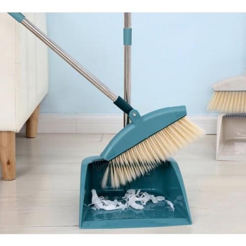 3pcsset Broom dustpan set household sweeping combination non-stick comb tooth broom living room interior plastic soft hair broom