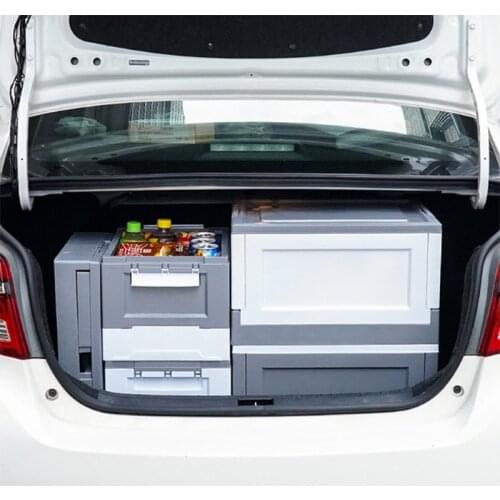 Trunk Folding Organizer Box Foldable Storage Box Book Toy Car Clothes Transparent Organizer Plastic Storage Container With Lid