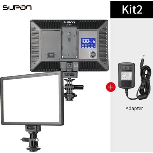 SUPON L122T 3300K-5600K Camera LED Light Ultra thin LCD Bi-Color Studio Video Light Lamp Panel aro de luz led para maquillaje