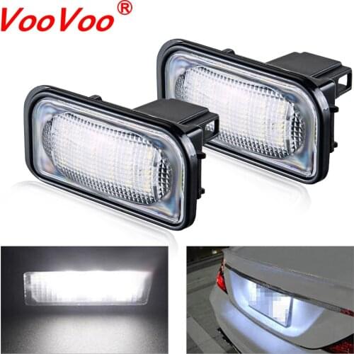 VooVoo For Mercedes Benz License Plate Lights 2Pcs Error Free Number plate Lamp SMD LED Lamp Assembly W203 4D Sedan 2001-2007