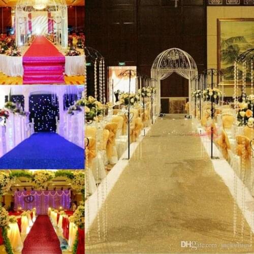 Upscale Wedding Decor Pearlescent Carpet Aisle Runner For Festival Wedding T Station Shooting Props Free Shipping