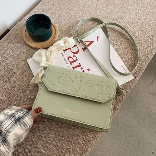 Cartoon Printing Small Handbags For Women 2021 High Quality Pu Leather Shoulder Bags Designer Female Crossbody Bag Ladies Bag