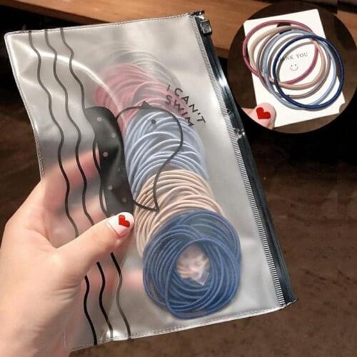 100pcs High Elastic Head Ties for Women Korean Cute Hair Band Girl Hair Accessories