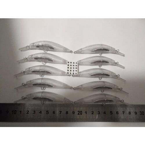 10pcs Unpainted Minnor Fishing Lure Bodies 3 1/2 Inch 1/2 OZ Blank lure JSE213