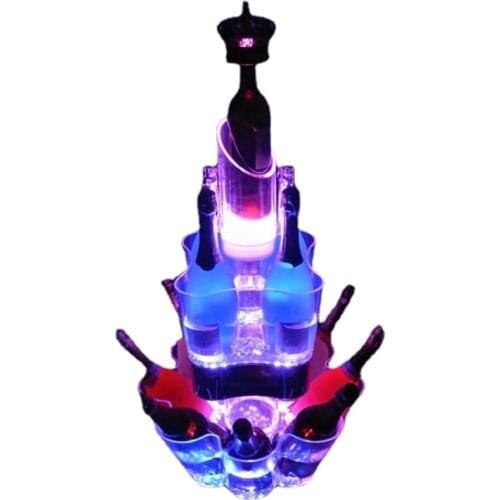 Bar Party Large Champagne Wine Led Lighted Ice Bucket Cheap Plastic Wine Ice Bucket for Sale