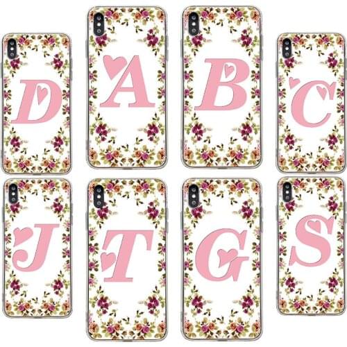 For OPPO Reno 4 5G 3 pro 4G 2 2Z 10X zoom Cover Pink letter 26 Painted Soft Silicon TPU protection Phone case Coque