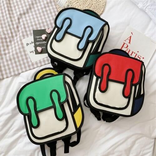 New Childrens Schoolbag Comics Second element Student Schoolbag Backpack Small Backpack school bags for kids backpack school