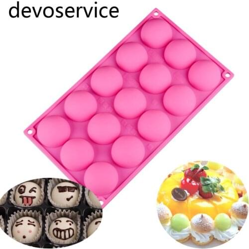 Baking Mold Silicone Lollipop Mold Chocolate Cake Silicone Mold High Temperature Resistant Round Spherical Mold DIY Kitchen tool