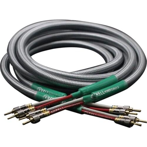 HiFi Speaker Audio Cable Golden Plated Banana Plug Cable Audiophile OFC &silver Krell Amplifier Speakon Wire Cables