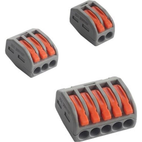 62KC Wiring Terminal Block for Electrical Wires Solid Stranded Flexible Wires 3 Type