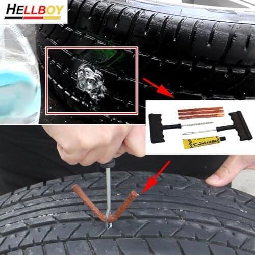 Car Tire Plug Repair Kit For AUDI A3 8V 8P A4 B7 B8 B9 A5 A6 C6 A7 A8 Q3 Q5 Q7 S1 S3 RS3 S4 RS4 Fix Flat Tyre Tool Accessories