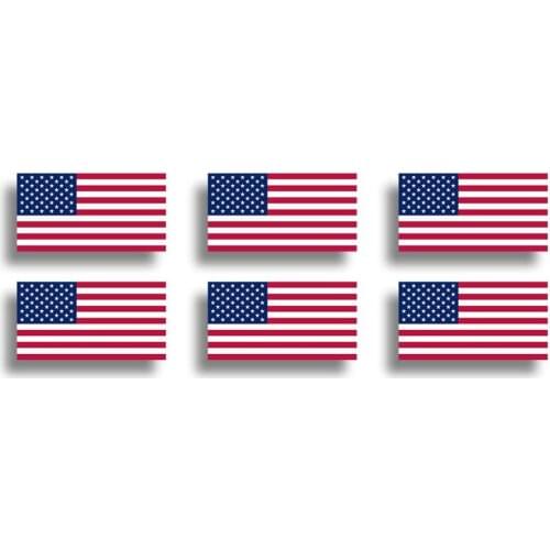 Best selling modified patriotic American Cup mobile phone tablet label helmet American decal 6 mini American flag sticker