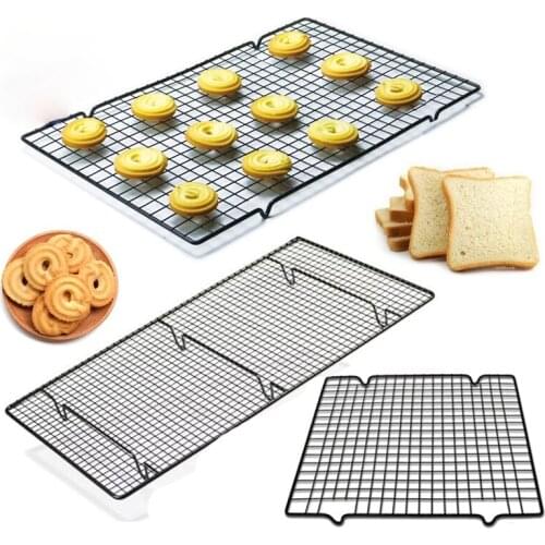 Stainless Steel Wire Grid Cooling Tray Cake Food Rack Oven Kitchen Baking Pizza Bread Barbecue Cookie Biscuit Holder Shelf