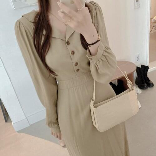 S-L Plus Size New Spring Dress Girls Boho Female Vintage Dress Party oversize long Sleeve Women Dresses Robe Vestido