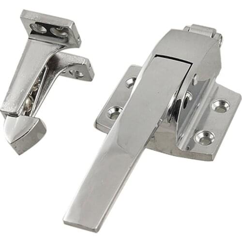 THGS SilverToneStainless Steel Spring Loaded Walk In Freezer Cooler Door Handle Latch