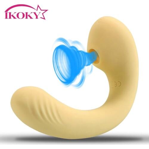 IKOKY Vagina Sucking Vibrator for Women 10 Speed Sex Toys Stimulate G spot Vagina Clitoris Double Vibration Female Masturbator