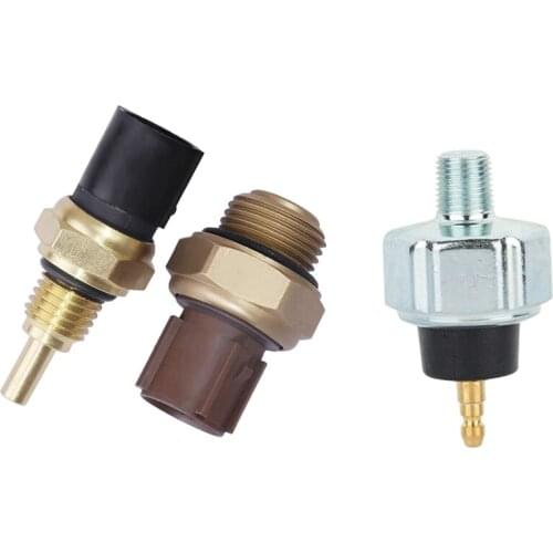 1 Set Coolant Temperature Sensor Switch & 1 Pcs Oil Pressure Switch Sending Unit Sensor Sender Light