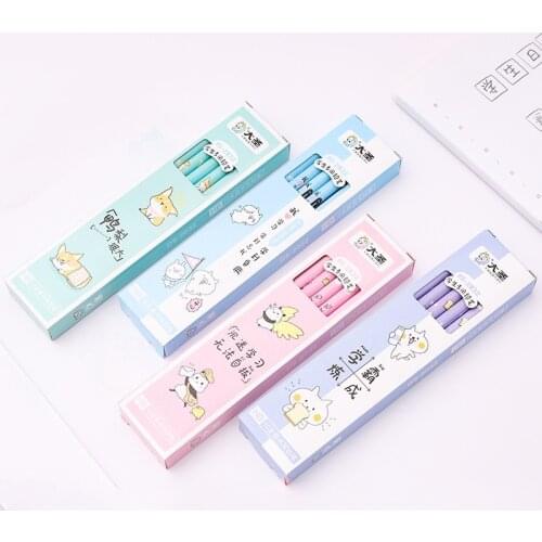 100 Pcs HB Pencils Korea Creative Cartoon Pencil Cute School Supplies Student Writing Drawing Stationery Kawaii Pencil Wholesale