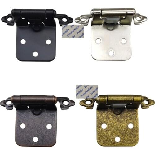 20Pcs Self-Closing Face Mount Framed Cabinet Door Hinge Matte Black Satin Brushed Nickel Antique Bronze