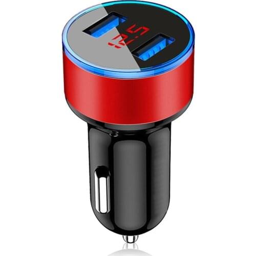 3.1A Car Chargers 2 Ports Fast Charging For Samsung Huawei Iphone 11 8 Plus Universal Aluminum Dual USB Car-Charger Adapter
