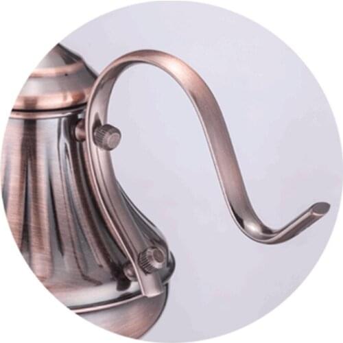 Bronze Coffee Over Drip Pot Fine Mouth Coffee Pot Long Gooseneck Spout Bronze 304 Stainless Steel DIY Coffe Maker Teapot P15F